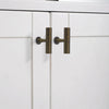 Modern brass cabinet knobs, adding a sleek and contemporary look to your home.
