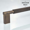 Modern brass appliance pulls with a brushed nickel finish, creating a sleek and contemporary look
