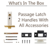 Design Max, solid brass passage set