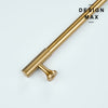 Brass drawer pull designed for a comfortable grip and long-lasting use
