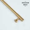 Contemporary brass cabinet pull, bringing a sleek modern touch to your décor
