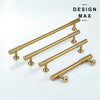 Classic brass cabinet pull with a brushed finish, offering both elegance and durability
