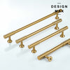 High-quality brass cabinet pull with a satin finish, adding a touch of subtle elegance
