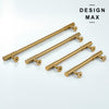 Versatile brass pull, ideal for both kitchen and bedroom furniture
