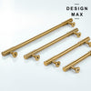 Classic brass pull handle, suitable for high-traffic kitchen cabinetry
