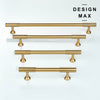 Classic brass pull handle, suitable for high-traffic kitchen cabinetry
