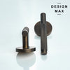 Brass Knurled Lever - Round Panel Interior Door Set