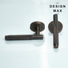 Brass Knurled Lever - Round Panel Interior Door Set