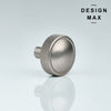 Modern brass cabinet knobs with a brushed nickel finish, creating a sleek and contemporary look.