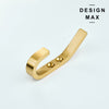 Polished brass mudroom hook, adding luxury and functionality to your space
