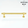Contemporary Gold Knurled Knob and Pull