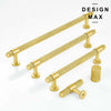 Brisa Gold Knurled Cabinet Knob and Pull