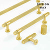 Brisa Gold Knurled Knob and Pull for Drawer Handles