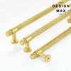 Brisa Gold Knurled Cabinet Pull Handle and Knob