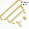 Knurled Gold Cabinet Knob and Drawer Pull