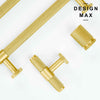 Brisa Gold Knurled Modern Cabinet Knob and Pull