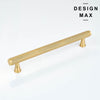 Knurled matte brass furniture pull for modern interiors

