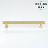 Elegant knurled brass drawer pull on white background

