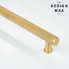 Modern cabinet hardware in knurled matte brass

