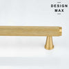 Knurled brass bar pull handle for cabinets and drawers

