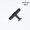 Premium Matte Black Brisa Cabinet T Knob for Furniture