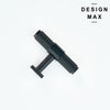 Brisa Matte Black T Knob – Minimalist Cabinet Handle