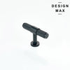 Sleek Matte Black Brisa T Knob for Kitchen Cabinets