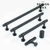 Brisa Matte Black Knurled Cabinet Pull with Modern Style Design