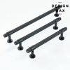 Matte Black Brisa Knurled Pull Handle for Modern Bathroom Cabinets