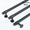 Brisa Matte Black Drawer Pull – Textured Knurled Cabinet Handle