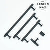 Contemporary Brisa Matte Black Knurled Pull for Kitchen Hardware