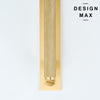 Brisa matte brass cabinet pull with matching backplate

