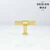 Brisa Matte Brass Cabinet T Knob