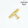 Modern Brisa Matte Brass Cabinet T Knob