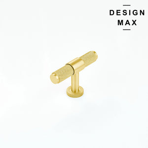 Minimalist Brisa Matte Brass Cabinet T Knob