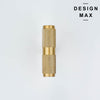 Sleek matte brass T knob pull for modern kitchen cabinets

