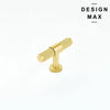 Minimalist Brisa Matte Brass Cabinet T Knob