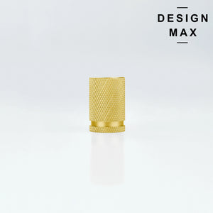 Minimalist Matte Brass Cylinder Knob