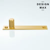 Brisa matte brass knob with elegant gold backplate

