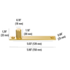 Modern matte brass knob and gold backplate for cabinets

