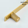 Stylish Brisa brass knob with textured finish and backplate

