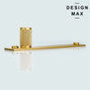 Contemporary Brisa brass knob mounted on gold backplate

