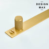 Decorative brass knob with gold backplate for luxury cabinets

