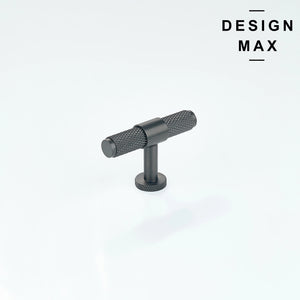 Stylish Brisa Metallic Gray T Knob for Bathroom Vanity Cabinets