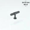 Stylish Brisa Metallic Gray T Knob for Bathroom Vanity Cabinets