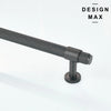 Luxury Metallic Gray Brisa Knurled Knob with Textured Grip
