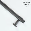 Contemporary Metallic Gray Brisa Knurled Cabinet Knob for Kitchens