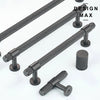 Decorative Brisa Metallic Gray Knurled Pull for Wardrobes and Cabinets