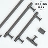 Contemporary Metallic Gray Brisa Knurled Pull for Kitchens