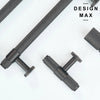 Long Brisa Knurled Metallic Gray Cabinet Pull for Drawers